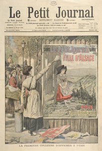 Den første kvinnelige reklameplakaten i Paris, fra le Petit Journal, 11. oktober 1906