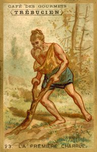 Den første plogen (chromolitho) av French School