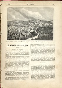 Det generelle utseendet til leiren foran Nasaret, basert på en skisse av M. Mougeot., Le Pèlerin av French School