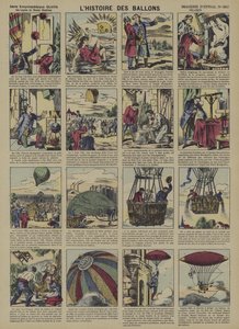 Historien om ballonger (farge litho) av French School