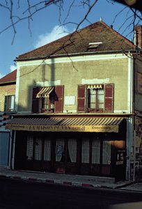 Huset som Vincent van Gogh (1853-90) bodde i i 1890 av French School