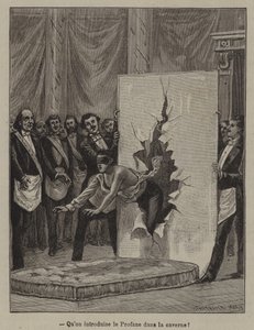 Introduksjonen av kandidaten i hulen (gravering) av French School