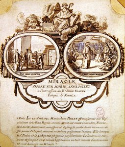 Mirakelet til Marie-Anne Pollet, ca. 1741 (akvarell og blekk) av French School