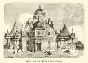 Observatoriet til Tycho Brahe i Uranienbourg (gravering) av French School