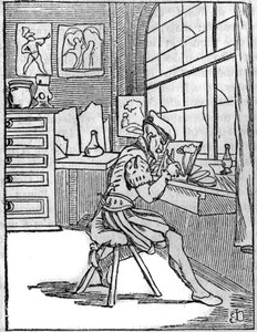 Maleren på glass (Vitripictor) på 1500-tallet. av French School
