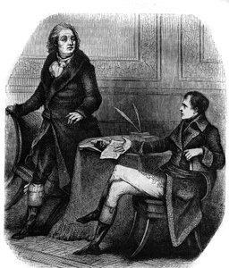 Poeten og dramatikeren Jean Francois (Jean-Francois) Ducis (1733-1816) med Bonaparte (Napoleon 1. av French School