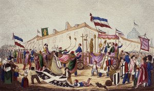 Restene av overtroen ble dratt til konvensjonen, november 1793 av French School