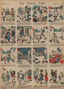 Ranerne ranet (farget gravering) av French School
