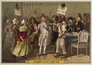 Sans-culottene invaderer Tuileries-palasset, den franske revolusjonen, 20. juni 1792 av French School