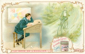 Skoleguttens drøm (chromolitho) av French School