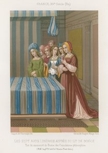 De syv liberale kunstene ved sengen til Boethius av French School