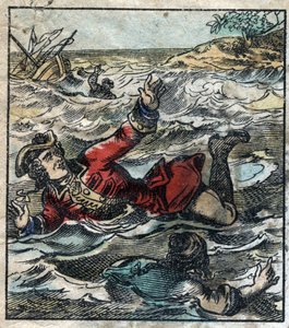 The sinking of Lemuel Gulliver. Illustration for “” Gulliver