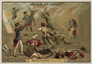 Stormingen av Tuileries-palasset, den franske revolusjonen, 10. august 1792 av French School