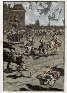 Torturen av Francois Ravaillac, morderen av kong Henry IV: han er innkvartert i Paris 27. mai av French School