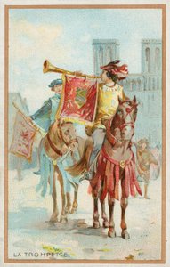 Trompeten (chromolitho) av French School