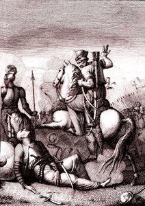 Den tyrkiske sultanen Soliman i "Jerusalem frigjort" av Torquato Tasso av French School