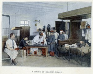 Besøket av doktoren major - i "" Album militaire"" - infanteri: intern tjeneste av French School