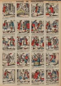 Reisen til Perlimpinpin (farget gravering) av French School