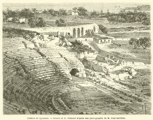 Theatre de Syracuse (gravering) av French School