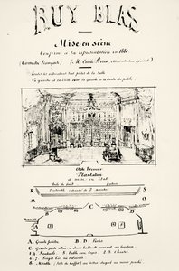 Teaterprogram for første akt av Ruy Blas (1838) av Victor Hugo (1802-85), 1880 av French School