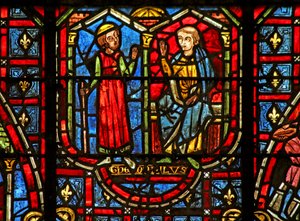 Theophilus bygger en kirke av French School