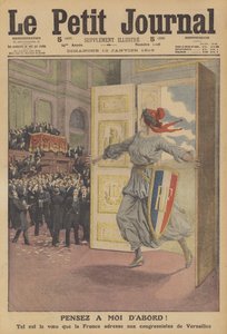 Tenk på meg først! (farge litho) av French School