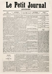 Tittelside til dagsavisen Le Petit Journal, 12. februar 1863 (trykk)