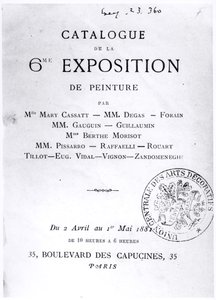 Tittelside for katalogen til den sjette impresjonistutstillingen, 1881 av French School
