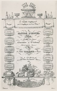 Tittelside til 'The French Butler', av Antonin Carême av French School
