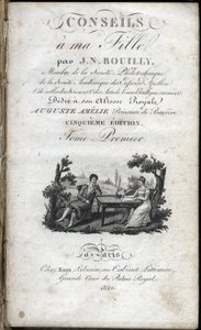 Title page of “” Tips to my daughter “” by Jean Nicolas Bouilly (1763-1842). 1820. Private collection. av French School