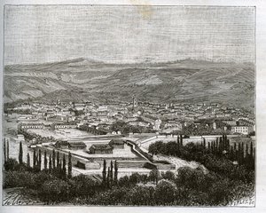 Tlemcen en agery på 1800-tallet - gravering i "La France illustrée: geografi, historie, statistisk administrasjon" av V.A. Malt-Brown. 1884 av French School