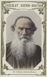 Tolstoi, russisk forfatter (farget bilde) av French School