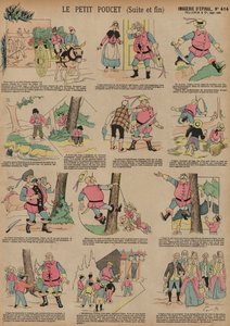 Tom Thumb (farget gravering) av French School