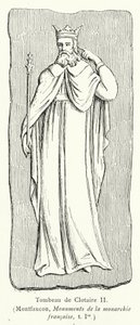 Tomb of Clotaire II (gravering) av French School