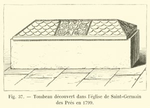 Grav oppdaget i kirken Saint-Germain des Pres i 1799 av French School