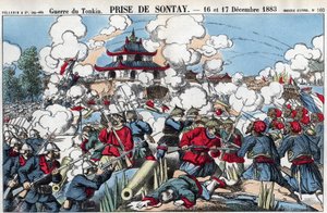 Tonkin-Krieg: Eroberung von Sontay, 16. und 17. Dezember von French School