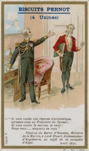Handelskort utstedt med Biscuits Pernot av French School