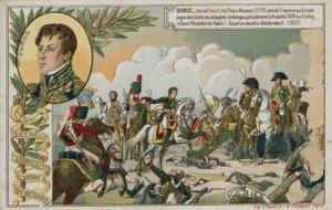 Byttekort med et bilde som viser slaget ved Austerlitz av French School