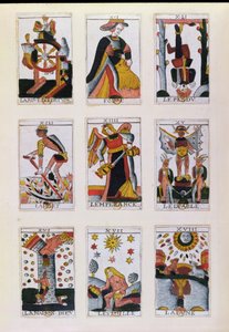 Tradisjonelle tarotkort av French School