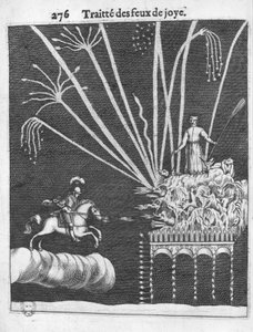 Treatise of Bonfires, illustrasjon fra Practice of War av Francois Malthus, Paris, 1656 av French School