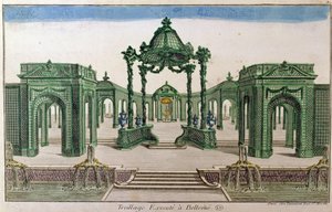 Trellis Archway henrettet ved Bellevue (fargegravering) av French School