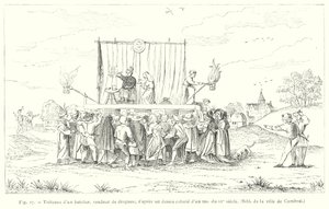 Bukker av en båtmann, narkotikaselger, etter en farget tegning av en ms fra 1400-tallet (gravering) av French School