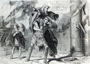 Trojan Leak (gravering) 1864 av French School