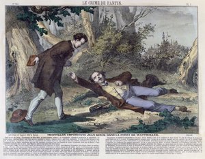 Troppmann forgifter Jean Kinck i skogen til Wattwiller, 1869 av French School