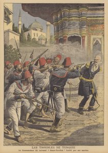 Problemer i Tyrkia (farge litho) av French School
