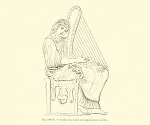 Tolvstrengs gresk harpe av French School