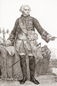 Ulrich Frédéric Woldemar, Comte de Lowendal, 17001755. Tyskfødt fransk soldat og statsmenn. Fra Les Heures Libres utgitt 1908. av French School