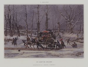 Un Coup de Collier (A Push) (farge litho) av French School
