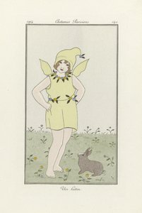 En alv, fra Costumes Parisien, utgitt 1914 (fargelitografi) av French School