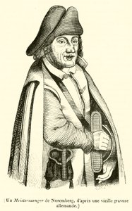 Un Meistersaenger de Nuremberg (gravering) av French School